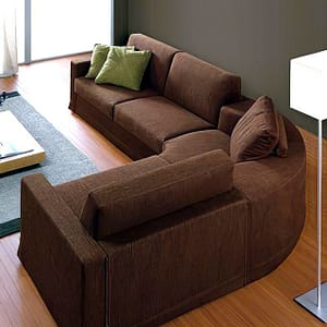 U-Shape Brown Velvet