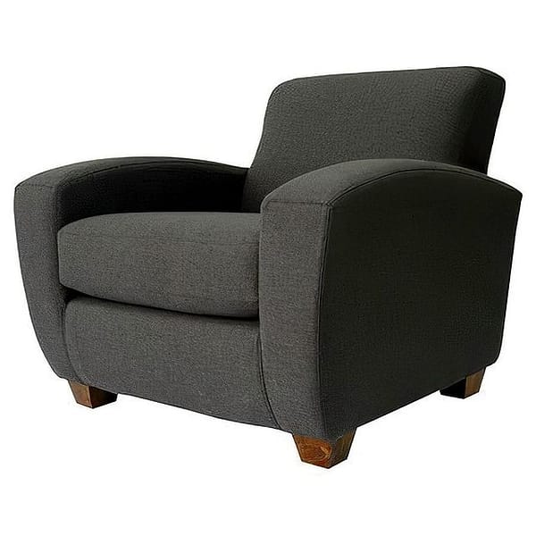 Accent Chair-Black Mat Fabric