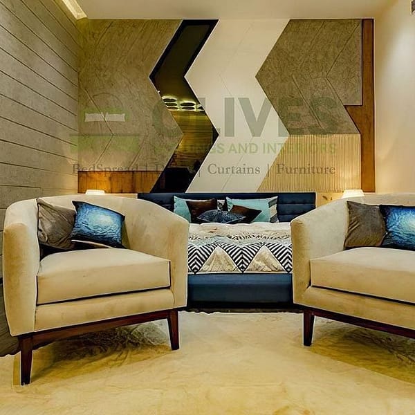 Accent Chair Cream Velvet Fabric..