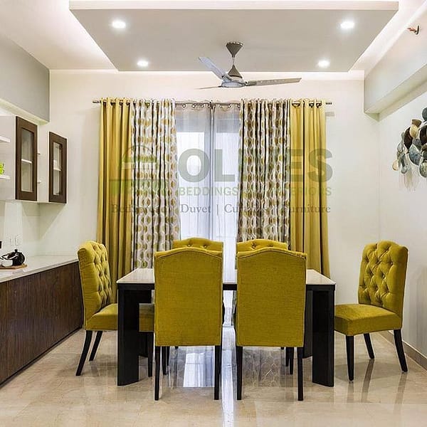 Turffed Yellow Velvet Fabric